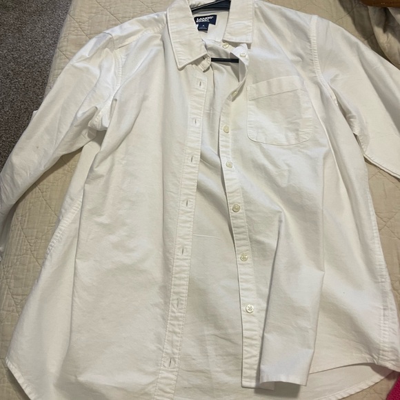Lands' End Tops - Lands' End Classic White Button Down Shirt